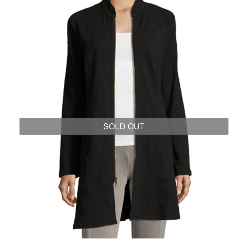 NWT Raya Slub Zip-Front Jacket sz M - Picture 4 of 4